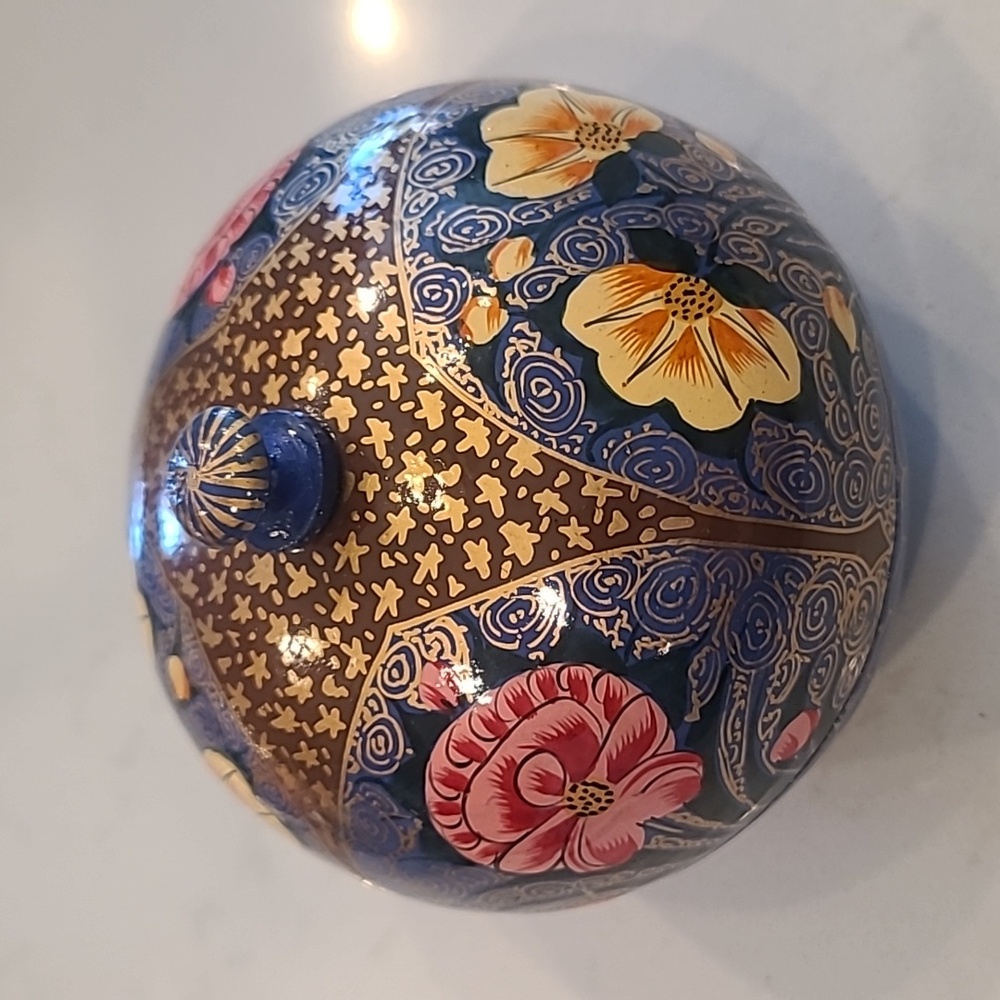 Handpainted Asian Design Jewelry Holder Box
